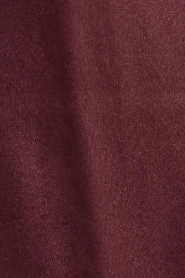 Amalie The Label 8211 Penelope Linen Flutter Sleeve Low Back Maxi Dress In Wine Women Showpo Dresses