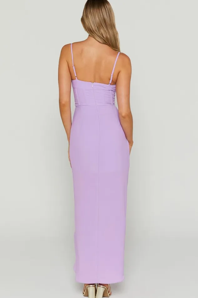 Andrina Midi Dress 8211 High Low Wrap Corset Dress In Lilac Women Showpo Curve Clothes