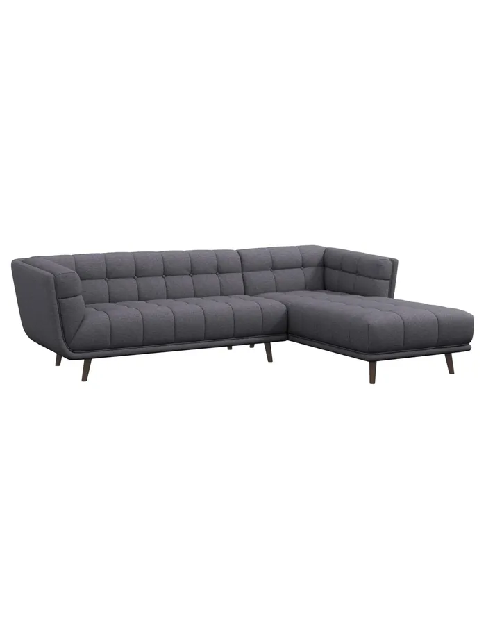 Anne Klein Agnesi Gray 102034 Sectional With Right Arm Facing Chaise Gray Women Home