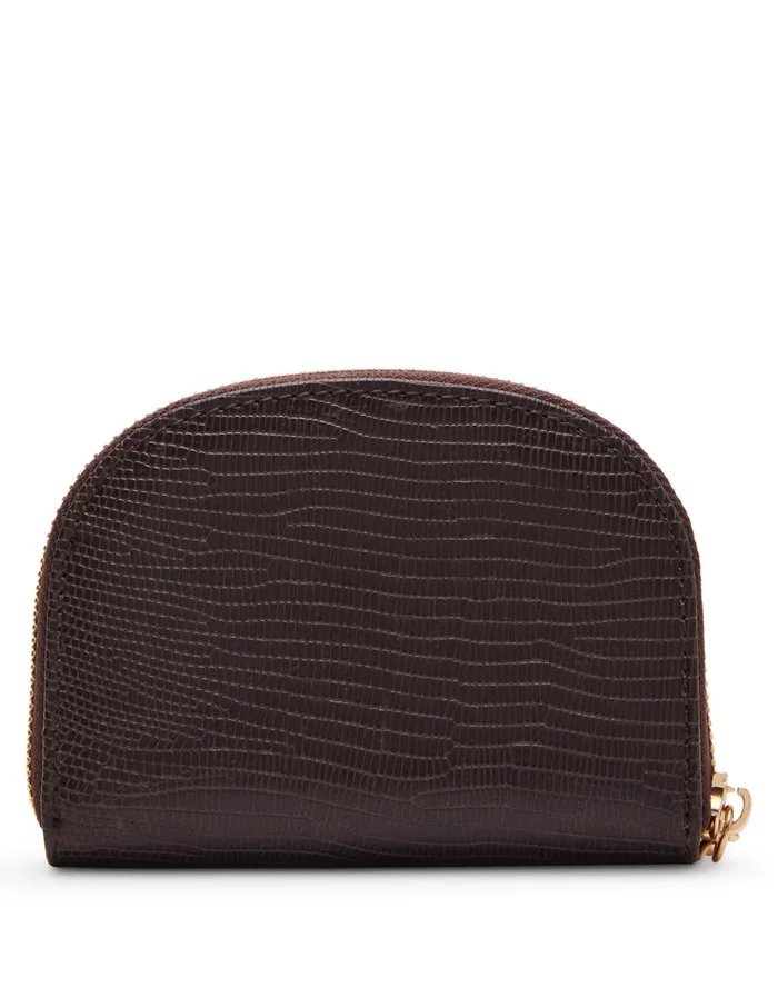 Anne Klein AK Curved Snake Card Case Espresso Women Handbags