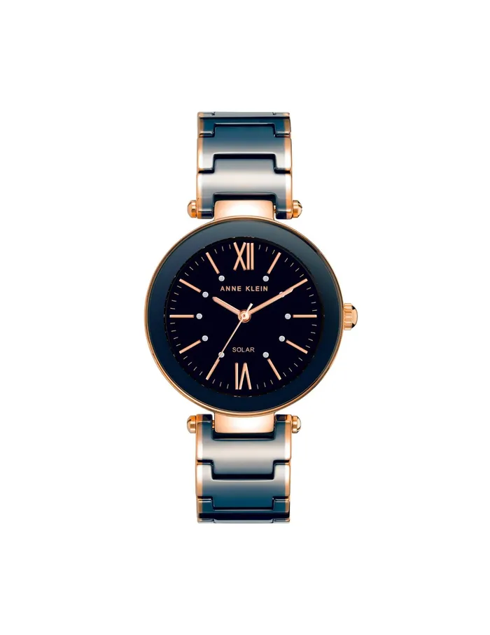 Anne Klein Consider It Solar Powered Ceramic Watch Navy Women Watches 038 Jewelry