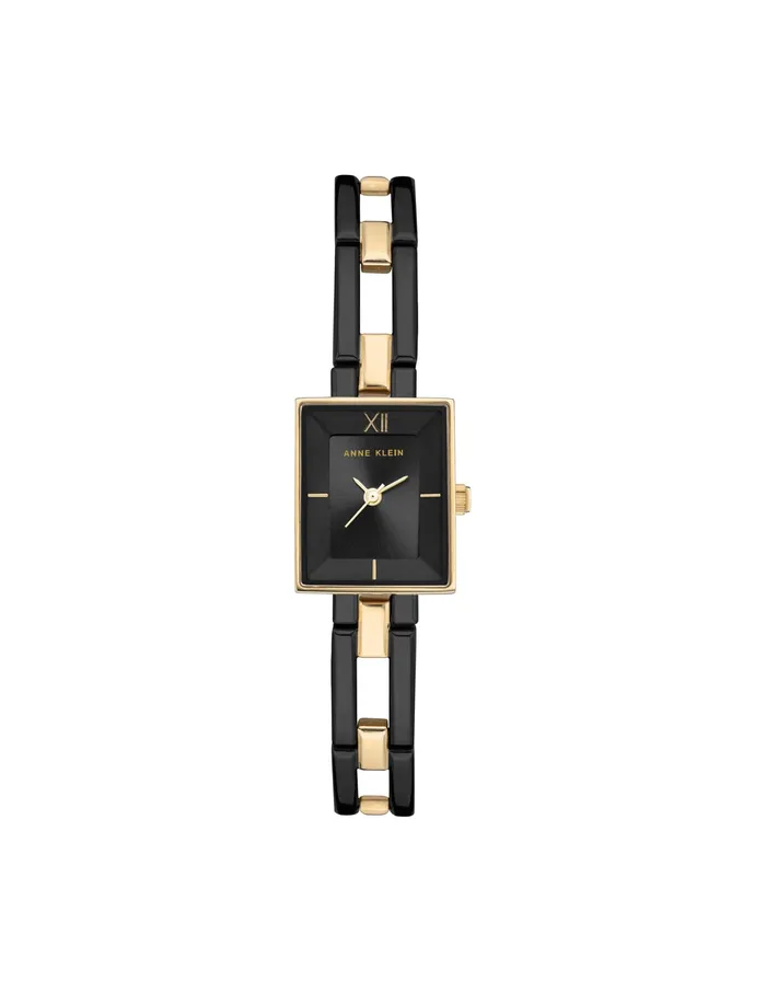 Anne Klein Iconic Rectangular Case Bangle Watch Black Women Watches 038 Jewelry