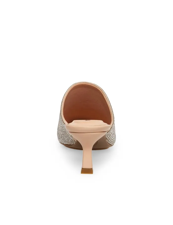 Anne Klein ImpressC Kitten Mule Clear Crystals Women Shoes