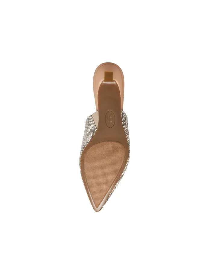 Anne Klein ImpressC Kitten Mule Clear Crystals Women Shoes