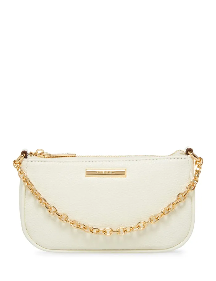 Anne Klein Mini Crossbody With Swag Chain Anne White Women Handbags