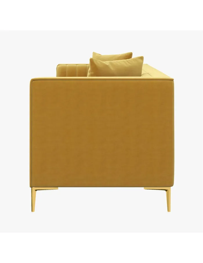 Anne Klein Nizzoli Yellow Mustard 91034 Velvet Sofa Yellow Mustard Women Home
