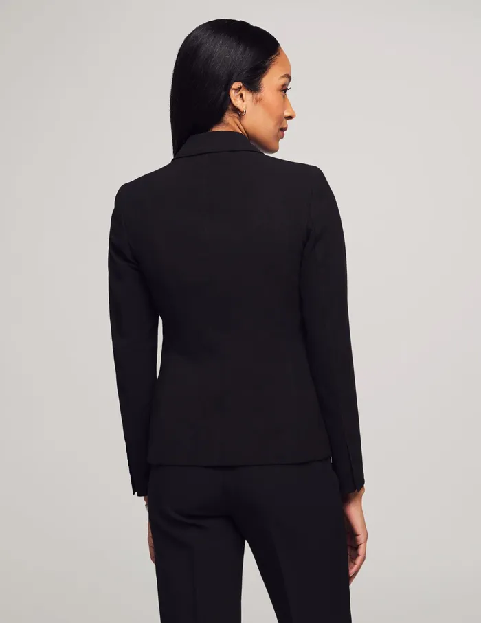 Anne Klein Notch Collar 2 Button Jacket Anne Black Women Clothing