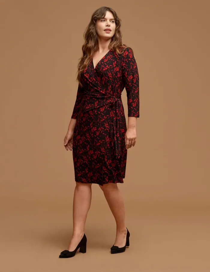 Anne Klein Plus Size Classic Wrap Dress Anne Black Women Clothing