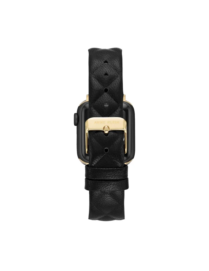 Anne Klein Quilted Leather Band For Apple Watch Black Women Watches 038 Jewelry