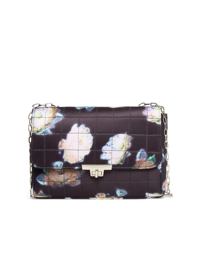Anne Klein Quilted Neoprene Flap Crossbody Floral Women Handbags