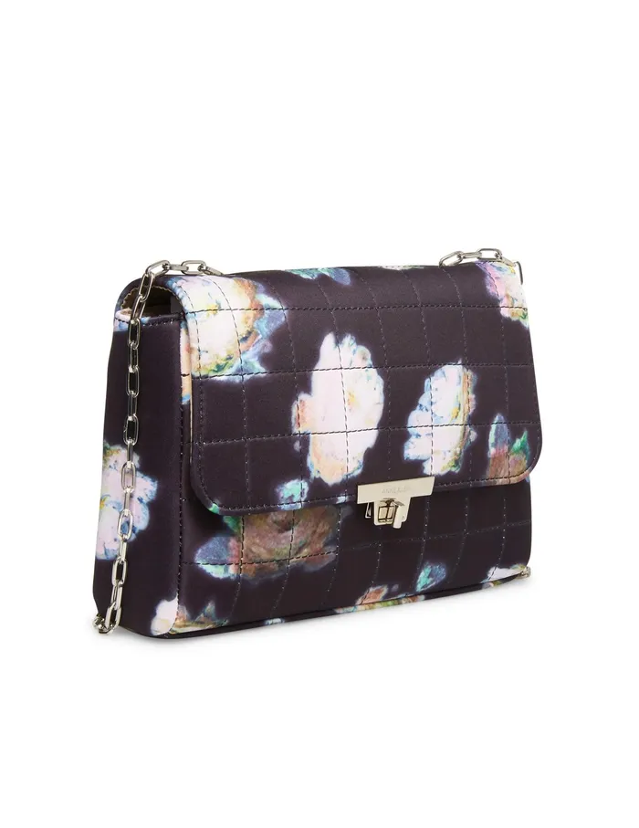 Anne Klein Quilted Neoprene Flap Crossbody Floral Women Handbags