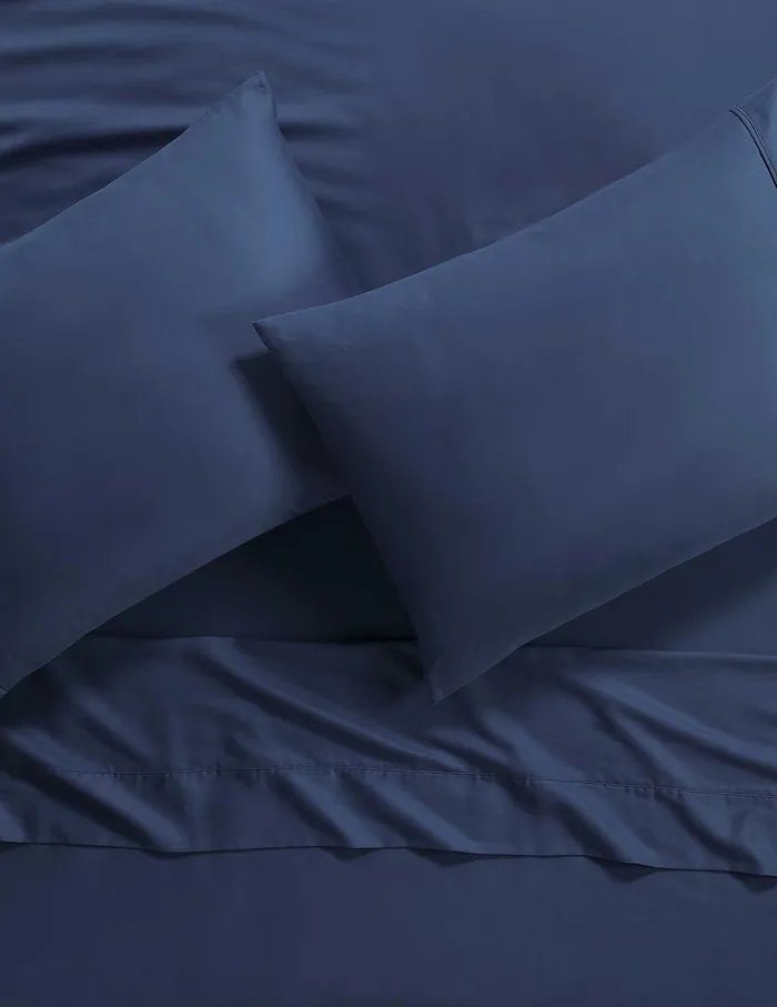Anne Klein Reverie AntiMicrobial Sheet Set Navy Women Home