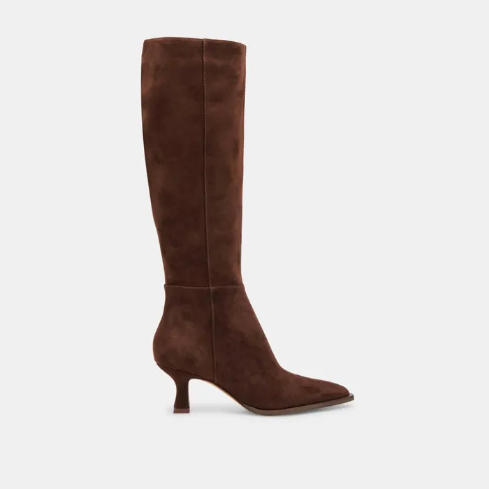 Auggie Boots Dk Brown Suede Women Dolce Vita Boots and Booties