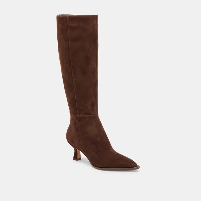 Auggie Boots Dk Brown Suede Women Dolce Vita Boots and Booties