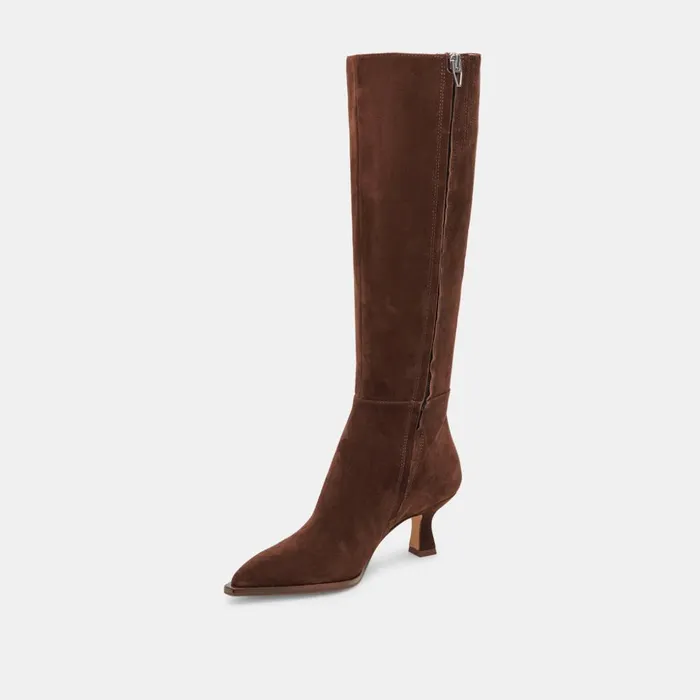 Auggie Boots Dk Brown Suede Women Dolce Vita Boots and Booties
