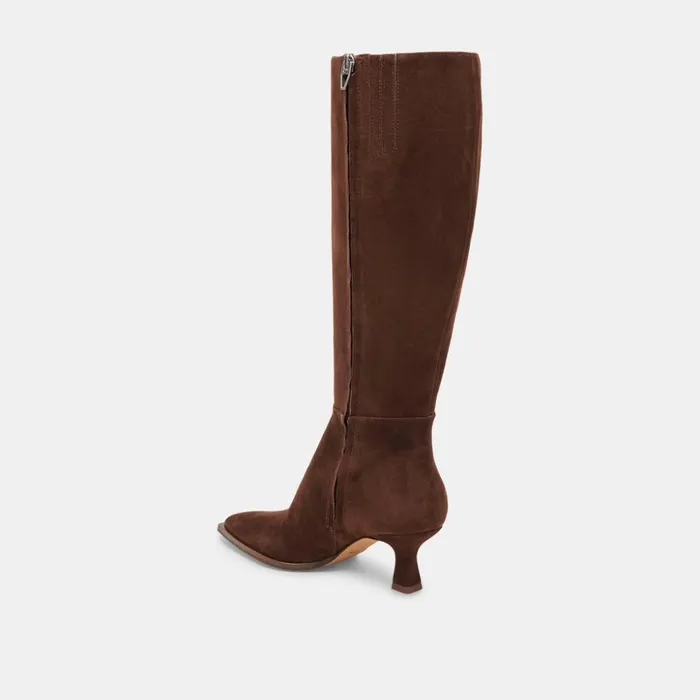 Auggie Boots Dk Brown Suede Women Dolce Vita Boots and Booties