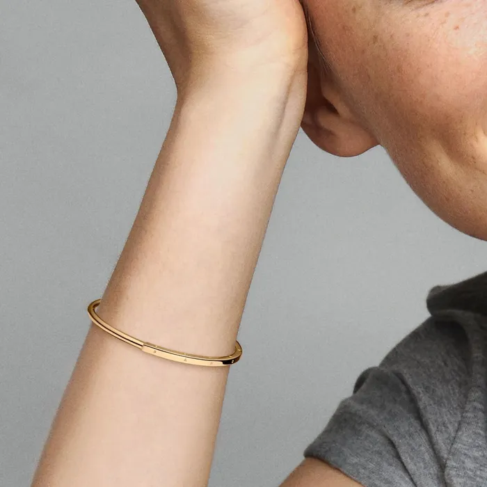 Bangles Women Pandora Online Signature ID Bangle Gold Plated