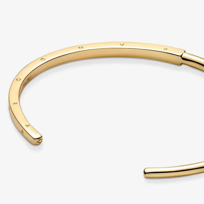Bangles Women Pandora Online Signature ID Bangle Gold Plated