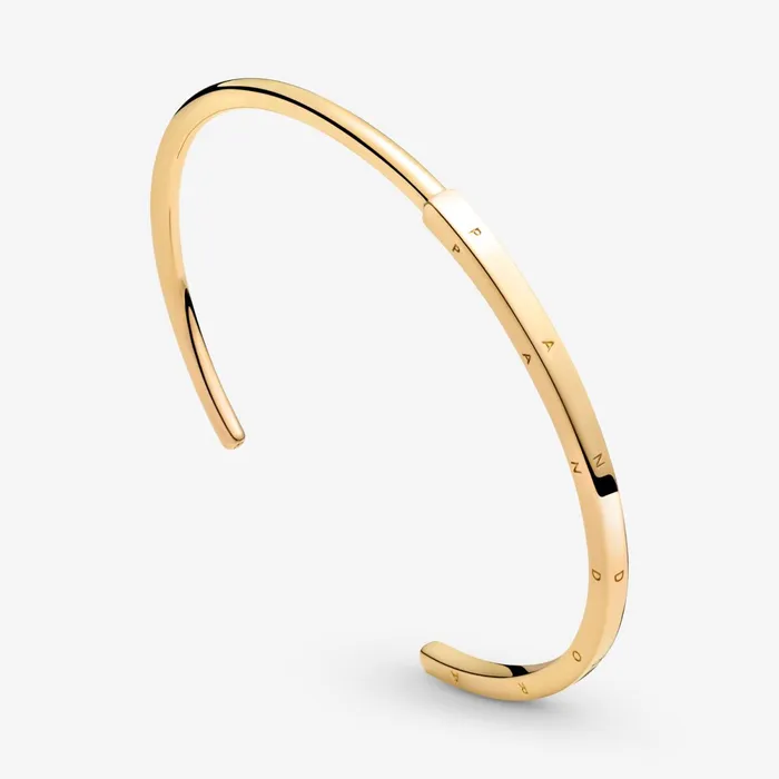 Bangles Women Pandora Online Signature ID Bangle Gold Plated