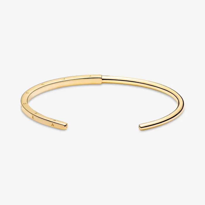Bangles Women Pandora Online Signature ID Bangle Gold Plated
