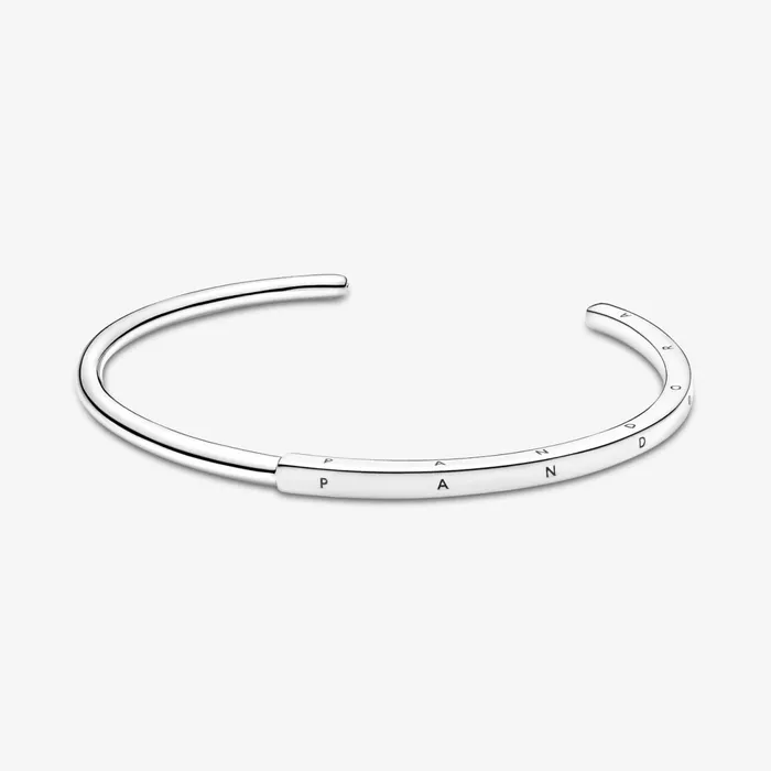 Bangles Women Pandora Online Signature ID Open Bangle Sterling Silver