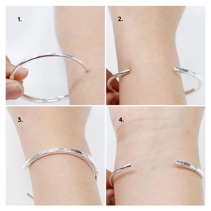 Bangles Women Pandora Online Signature ID Open Bangle Sterling Silver