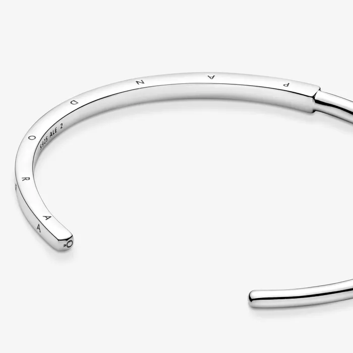 Bangles Women Pandora Online Signature ID Open Bangle Sterling Silver