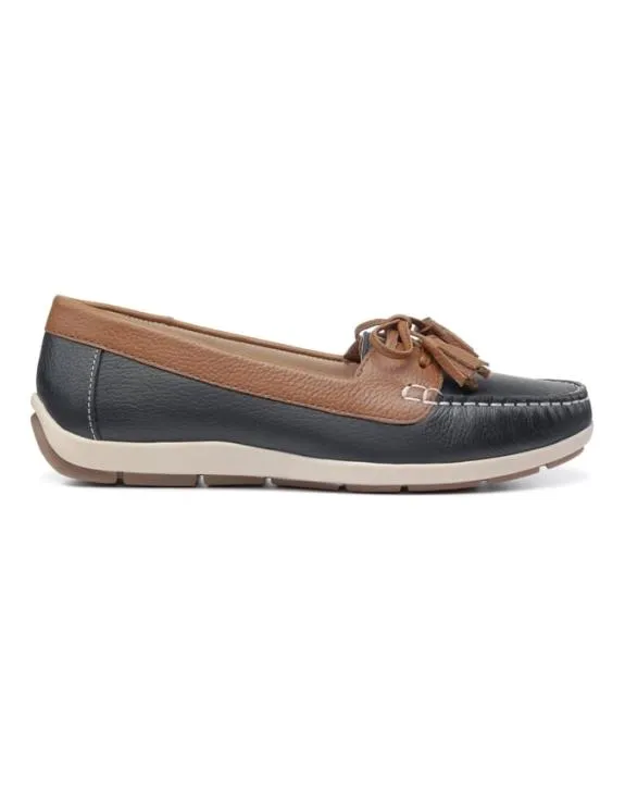 Bay Shoes Navy Tan Women Hotter Loafers and Moccasins