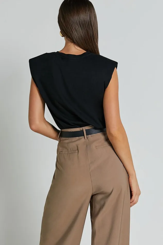 Baylor Tee 8211 Crew Neck Sleeveless In Black Women Showpo Conscious