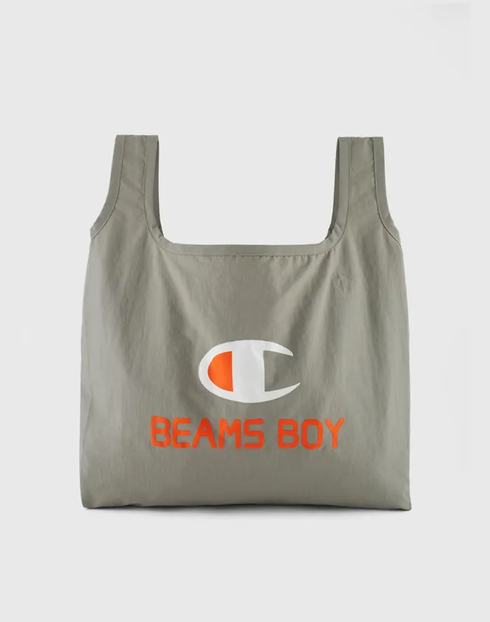 Beams Boy Nylon Bag C Logo Grey MenWomen Champion Bags and Backpacks