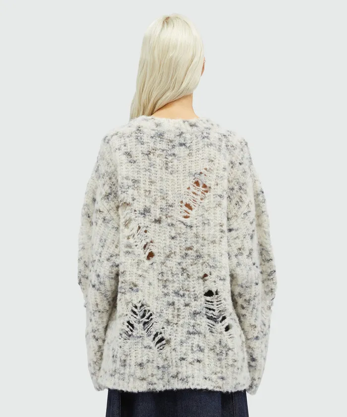 Beige Alpaca And Wool Sweater Women MSGM Knitwear