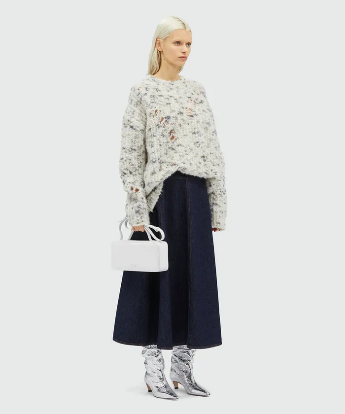 Beige Alpaca And Wool Sweater Women MSGM Knitwear