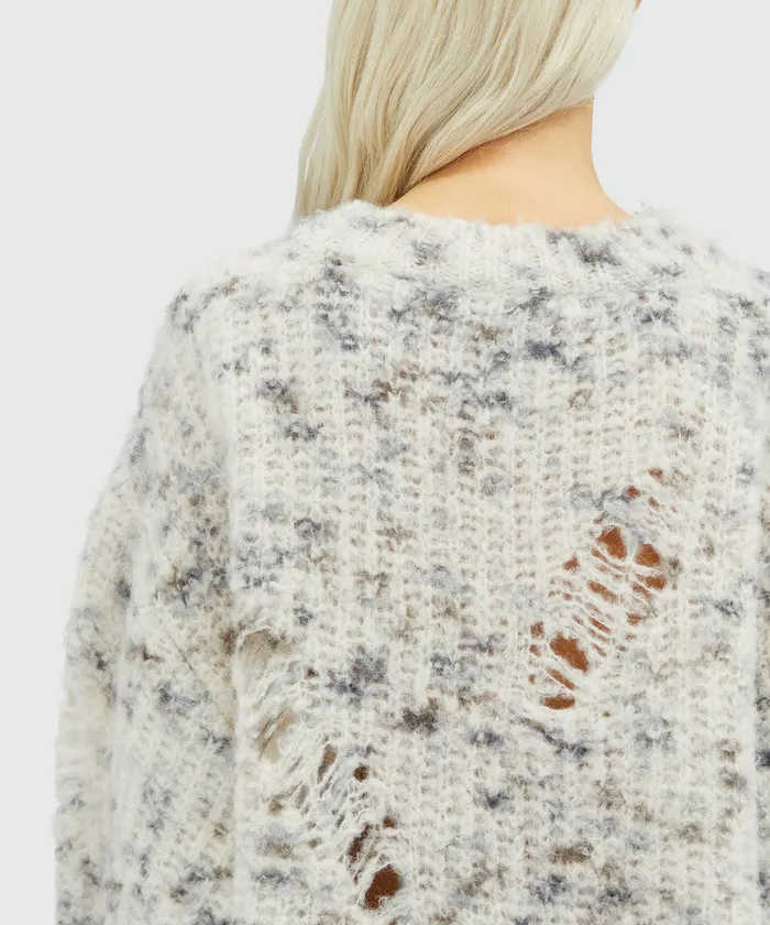 Beige Alpaca And Wool Sweater Women MSGM Knitwear