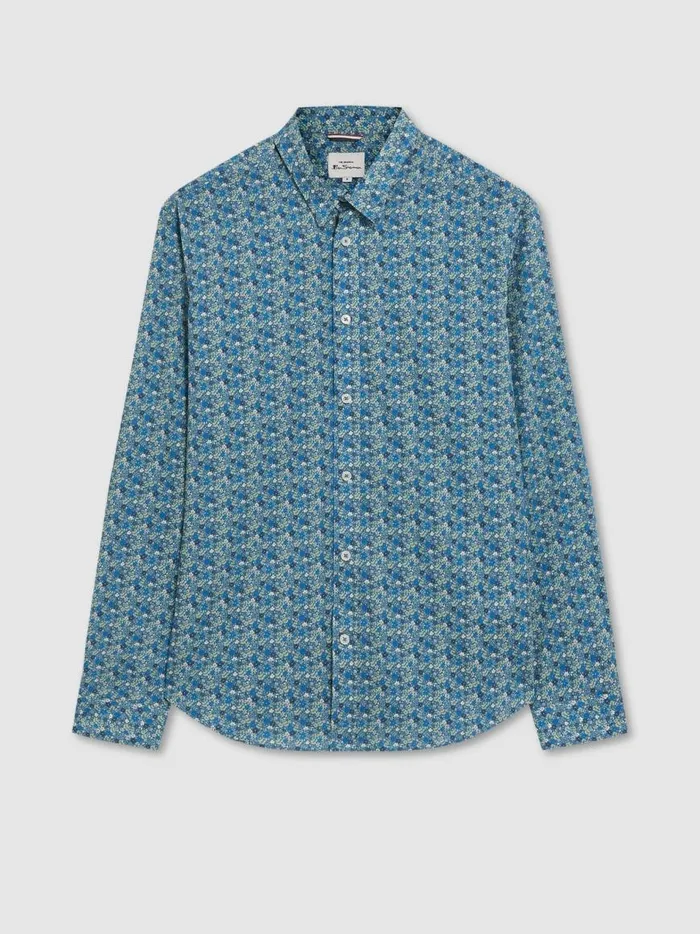 Ben Sherman Archive Print Shirts Men Floral Print LongSleeve Shirt 8211 Blue Ben Sherman Archive Print Shirts Men Floral Print LongSleeve Shirt 8211 Blue