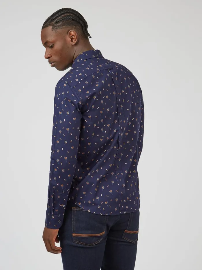 Ben Sherman Archive Print Shirts Men Scattered Floral Print LongSleeve Shirt 8211 Marine Ben Sherman Archive Print Shirts Men Scattered Floral Print LongSleeve Shirt 8211 Marine