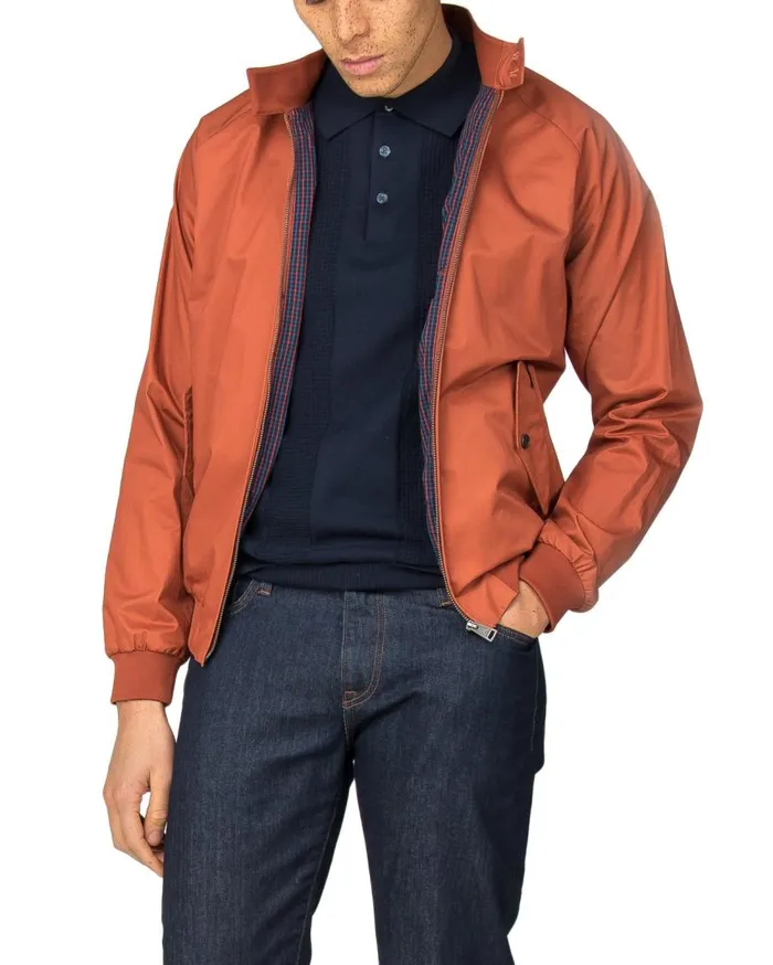 Ben Sherman Harrington Jackets Men Harrington Jacket 8211 Cinnamon