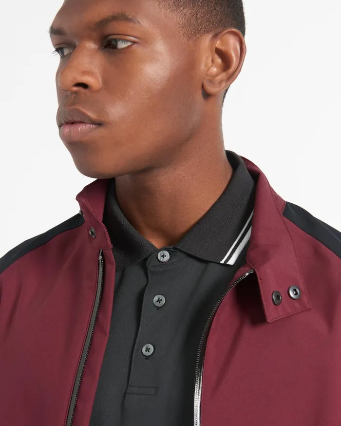 Ben Sherman Harrington Jackets Men Waterproof Harrington Jacket 8211 Burgundy