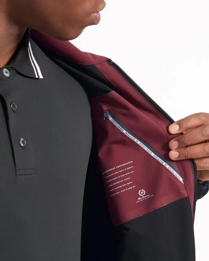 Ben Sherman Harrington Jackets Men Waterproof Harrington Jacket 8211 Burgundy