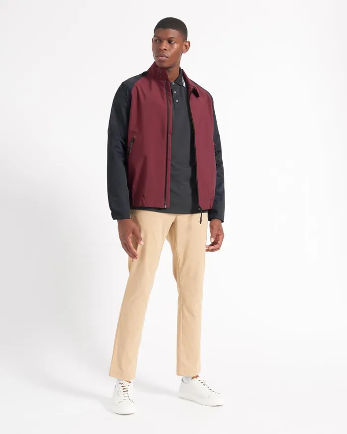 Ben Sherman Harrington Jackets Men Waterproof Harrington Jacket 8211 Burgundy
