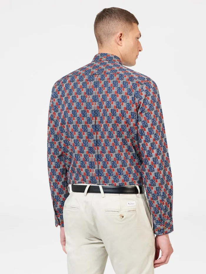 Ben Sherman Heritage Check Shirts Men 1950s Checkerboard Print Shirt Ben Sherman Heritage Check Shirts Men 1950s Checkerboard Print Shirt