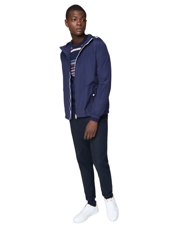 Ben Sherman Jackets and Outerwear Men Casual Hooded Jacket 8211 Navy