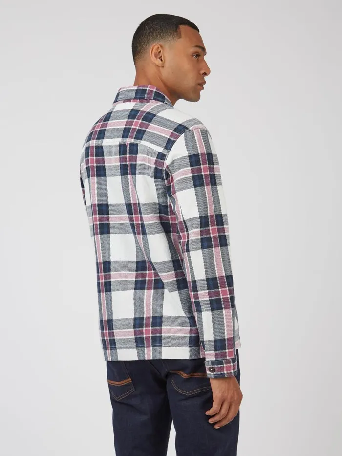 Ben Sherman Jackets and Outerwear Men Casual Twill Plaid Workwear Jacket Ben Sherman Jackets and Outerwear Men Casual Twill Plaid Workwear Jacket