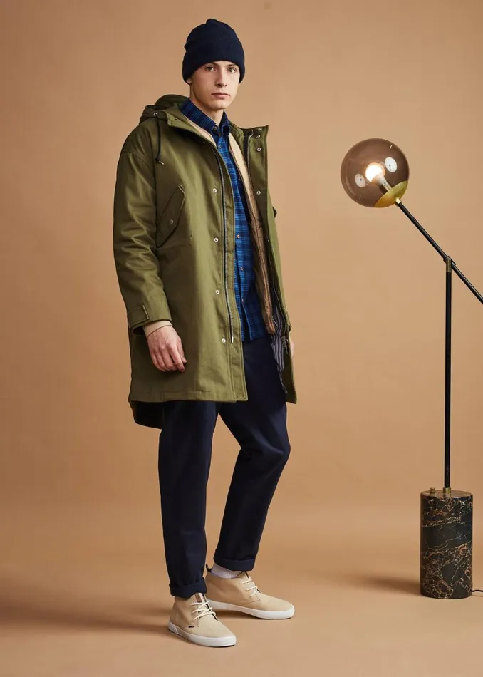 Ben Sherman Jackets and Outerwear Men FishtailHem Adjustable Parka