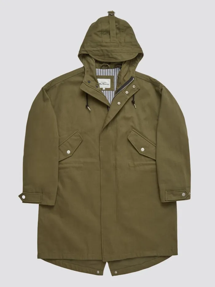 Ben Sherman Jackets and Outerwear Men FishtailHem Adjustable Parka Ben Sherman Jackets and Outerwear Men FishtailHem Adjustable Parka