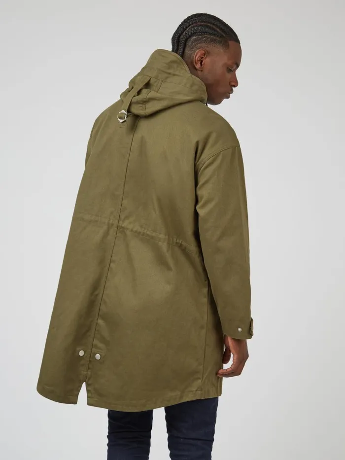 Ben Sherman Jackets and Outerwear Men FishtailHem Adjustable Parka Ben Sherman Jackets and Outerwear Men FishtailHem Adjustable Parka