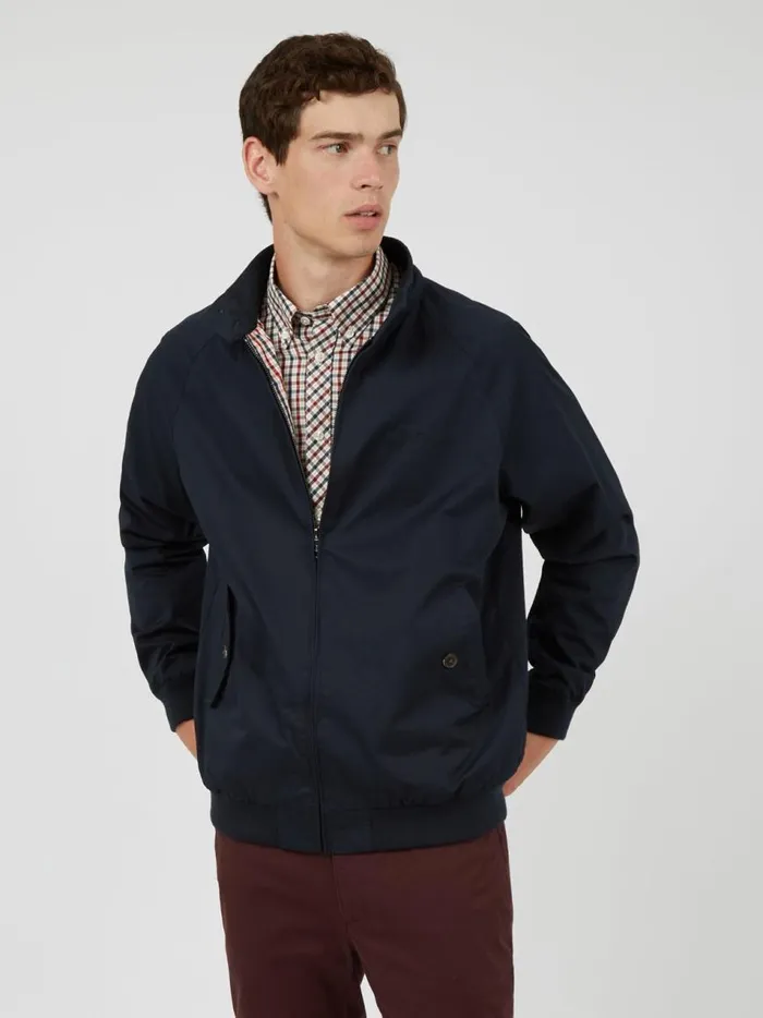 Ben Sherman Jackets and Outerwear Men Signature Harrington Jacket 8211 Dark Navy