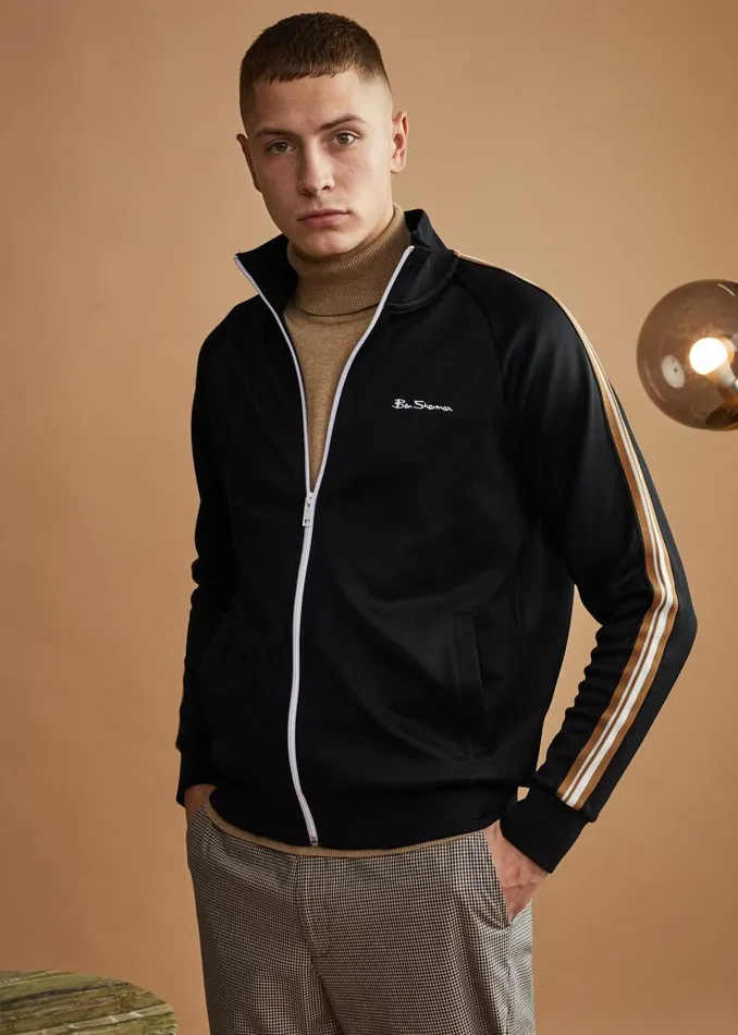 Ben Sherman Jackets and Outerwear Men Signature ZipThrough Track Jacket 8211 Black