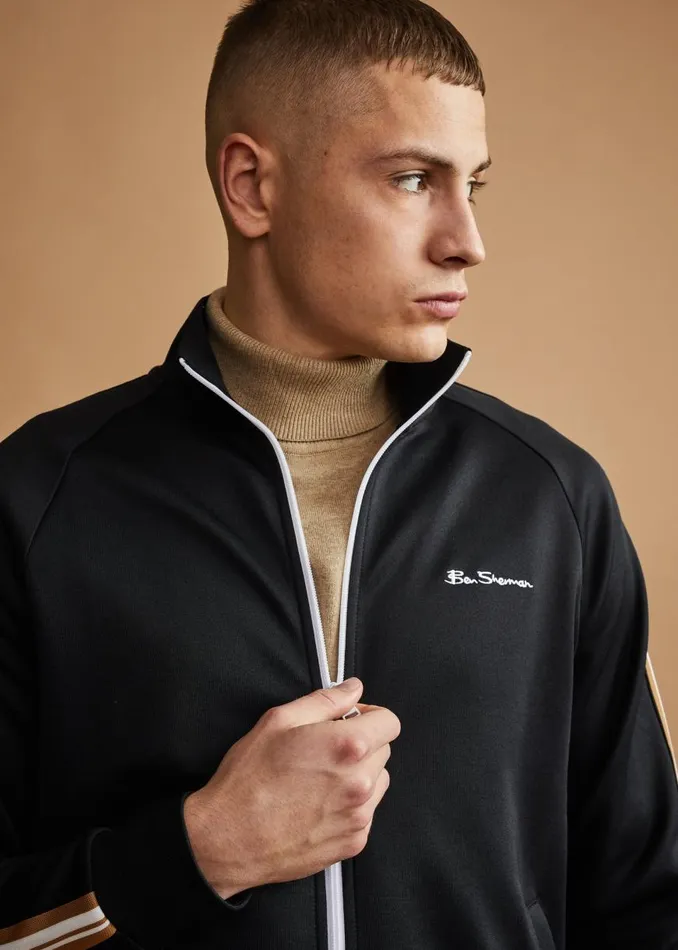 Ben Sherman Jackets and Outerwear Men Signature ZipThrough Track Jacket 8211 Black