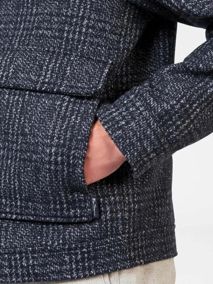 Ben Sherman Jackets and Outerwear Men Wool Blend Blouson Jacket 8211 Midnight Ben Sherman Jackets and Outerwear Men Wool Blend Blouson Jacket 8211 Midnight
