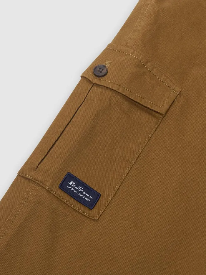 Ben Sherman Joggers and Track Pants Men Utility Woven Jogger Pant 8211 Brown